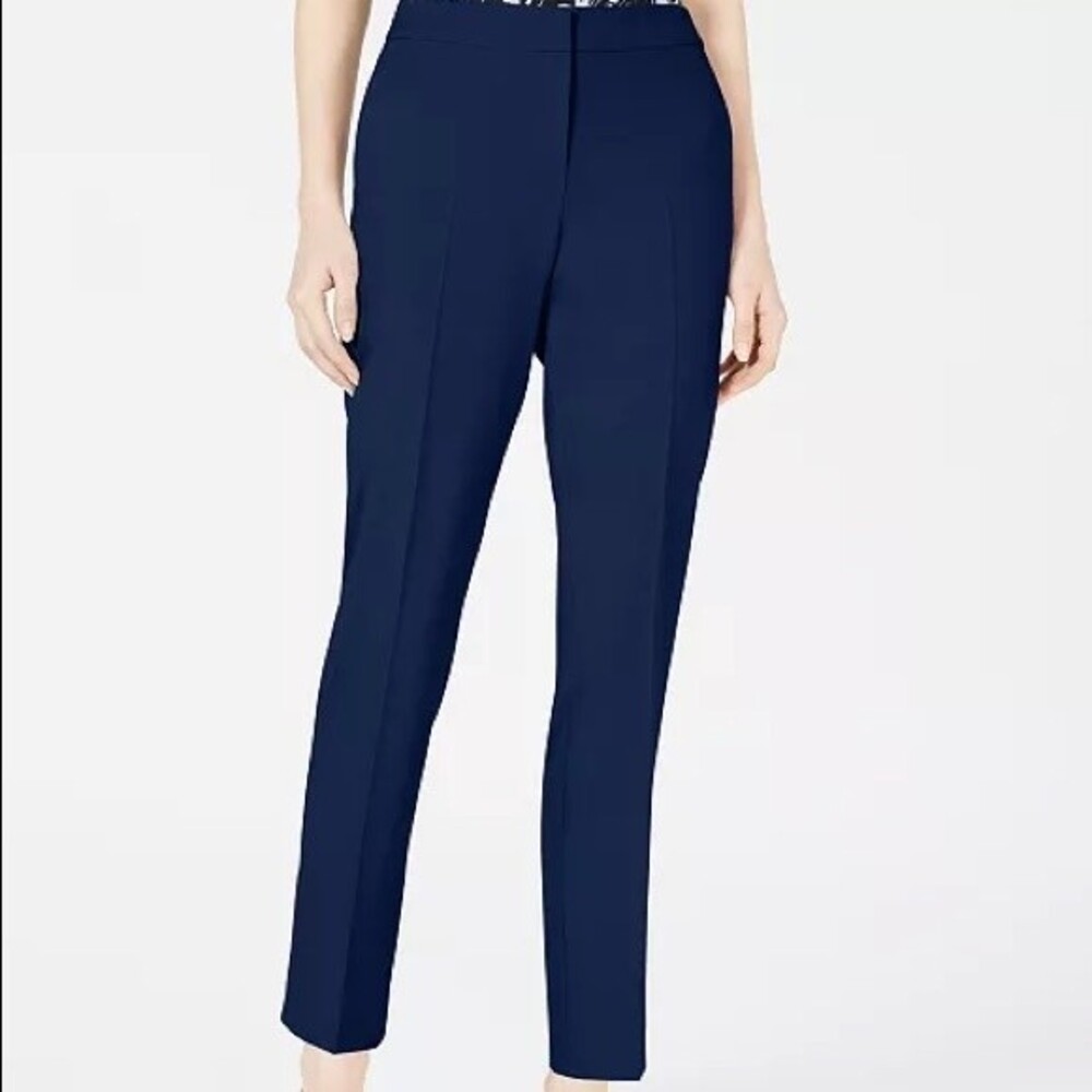 Bar III Bi-Stretch Straight-Leg Dress Pants Blue Size 16